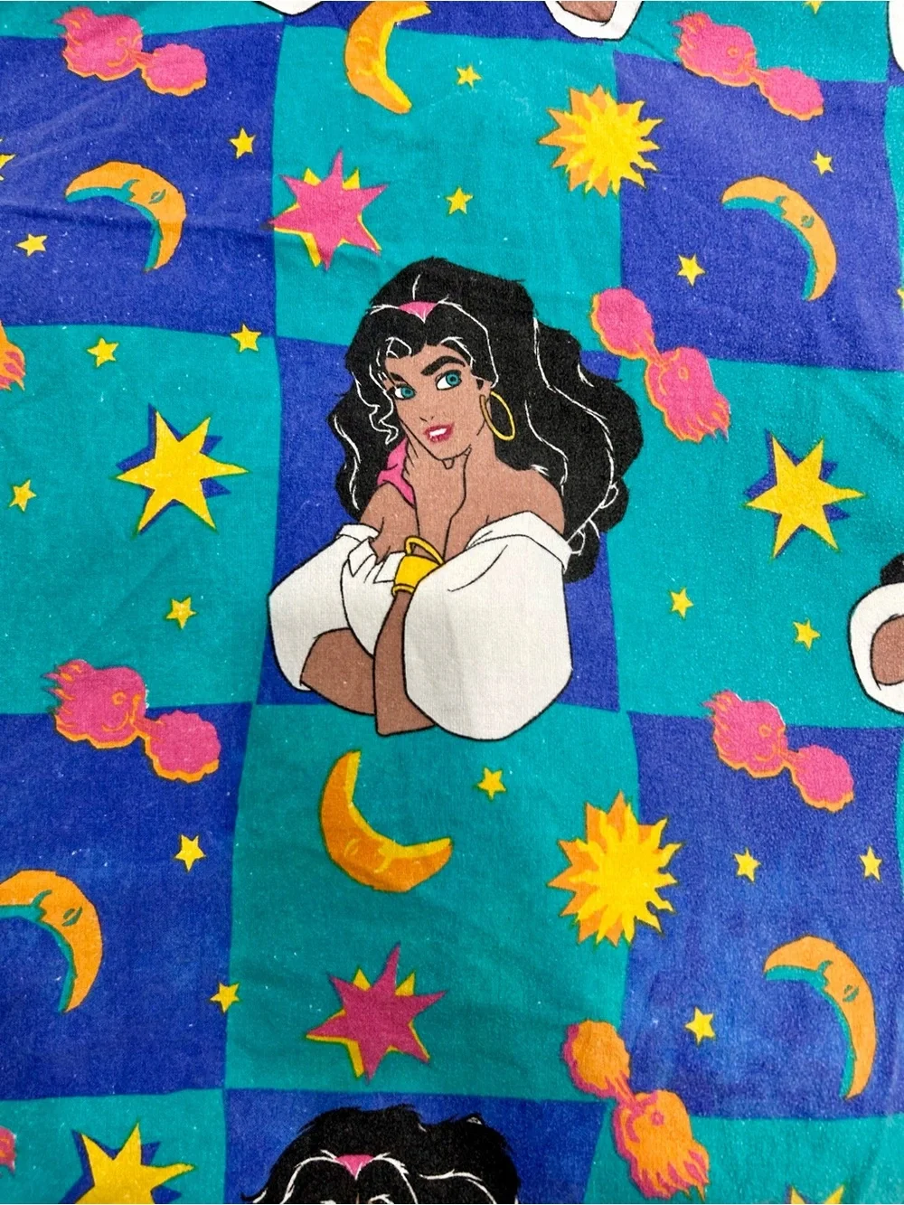 VNTG 1990s Disney The Hunchback of Notre Dame Esmeralda pillowcase and sheet